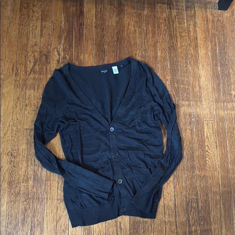 Paul Smith Black Cardigan Sweater V-Neck Knit